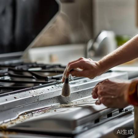 华硕集成灶烟筒接口清洁法