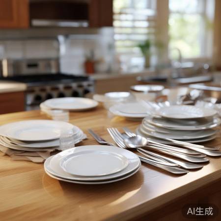 消毒前，餐具洗净擦干。