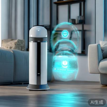 “美的AI智能空调，科技感十足