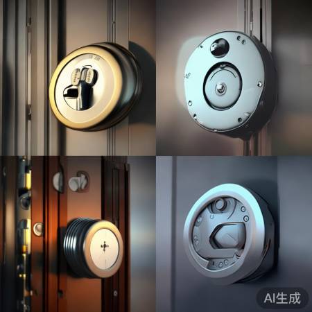 指纹锁锁体：圆方头，寿命安全关