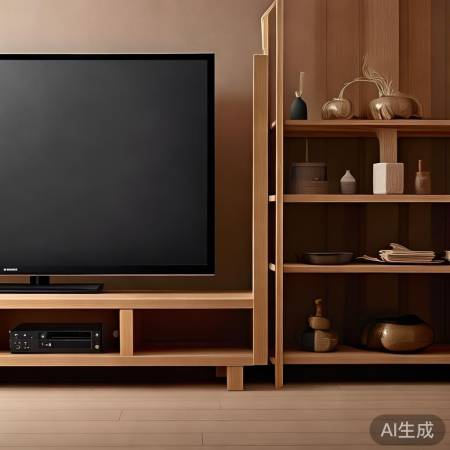 电视柜旁置物架，整洁增层次