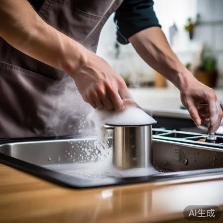 清洗油烟机，油网集油杯，热水洗