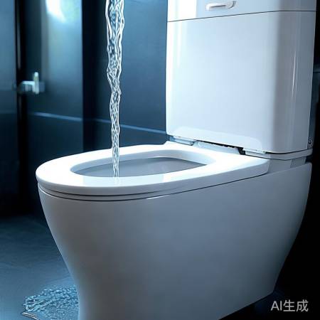 智能马桶节水高效,冲洗干净。