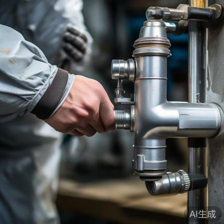 安装三通，拧紧固定防泄漏。