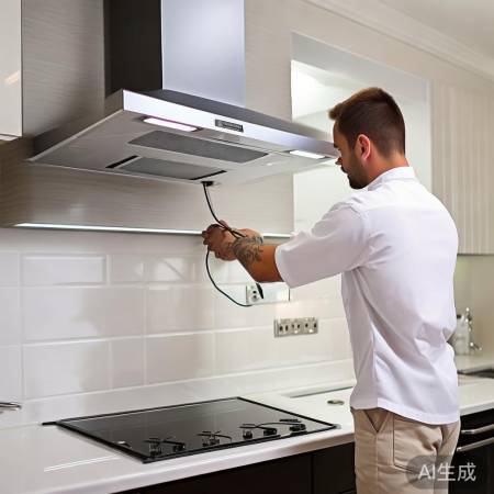 安全接电源，吸油烟机照明风扇分