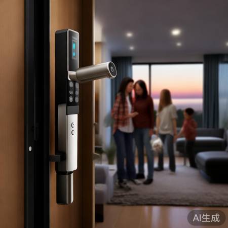 “萤石指纹锁+监控，安全便捷好