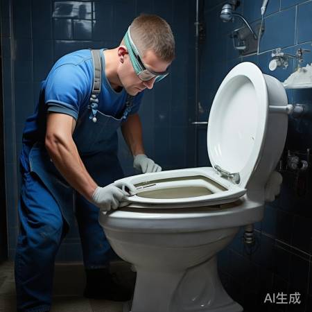 拆盖小心，勿损马桶