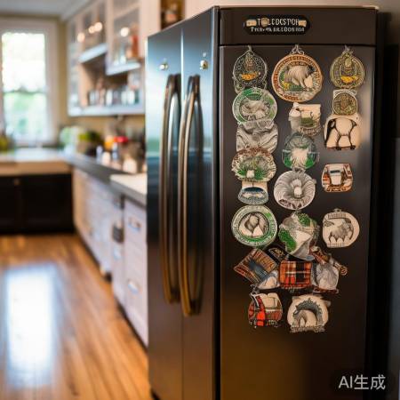 爱丁堡西高地冰箱贴，美化厨房，