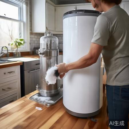 “电热水器每月清洗，水质硬地区