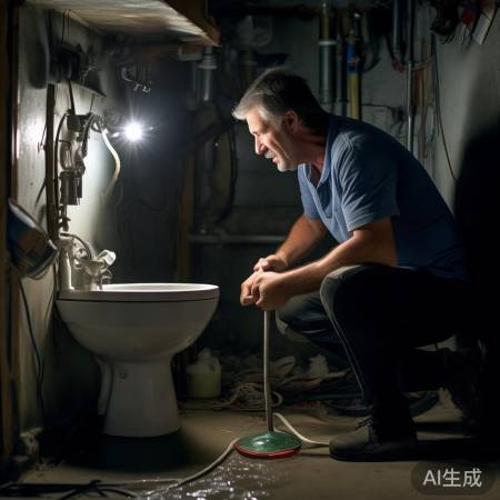 疏通排水系统，先试通便器，严重