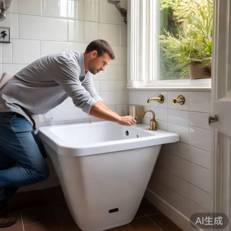 热水器安装：位置适中，防溅水。