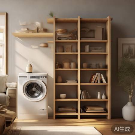 “极简生活，威力洗衣机置物架助