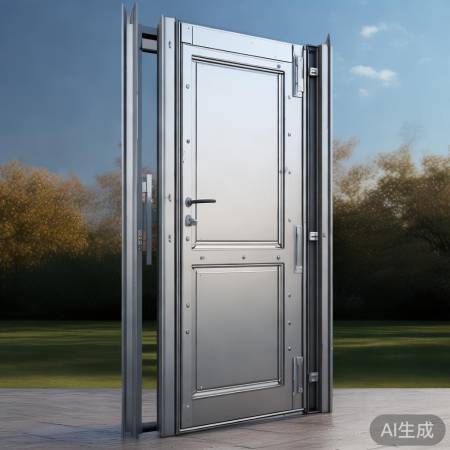 厚钢板防盗门，安全可靠。