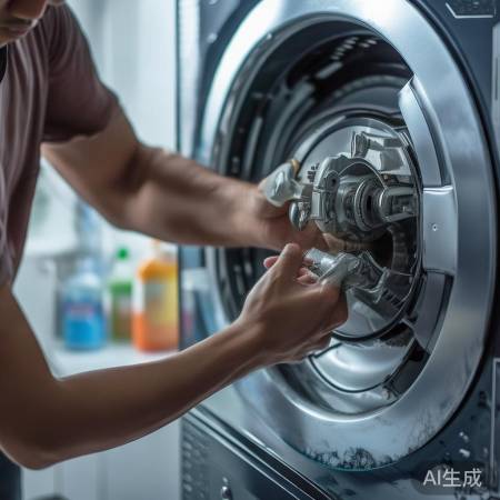 洗衣机不注水，检查进水阀。