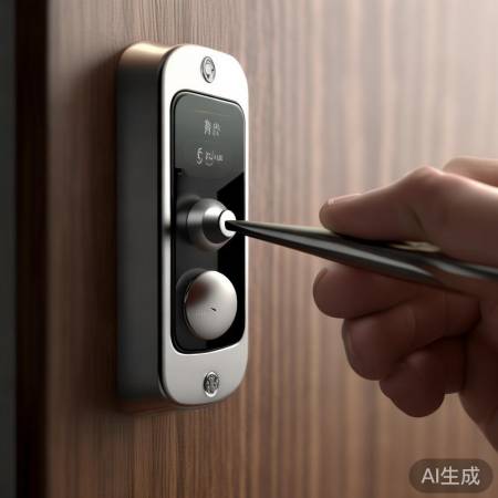 指纹锁拆卸孔，轻松解密指纹头