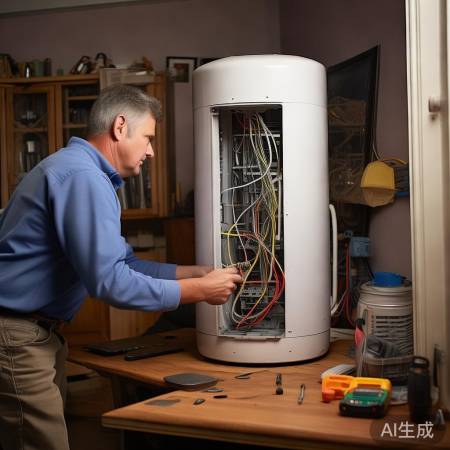 检查热水器电源，紧固老化线