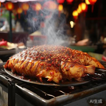 香辣烤鱼，辣而不燥，香飘四溢