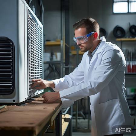 检查室外机模块，安全第一。