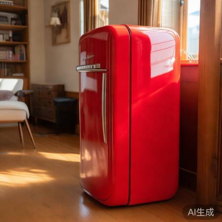 迷你复古冰箱，小户型必备。
