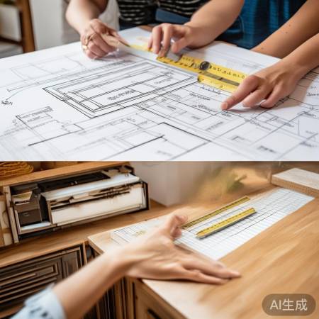 量厨房尺寸，预留集成灶空间