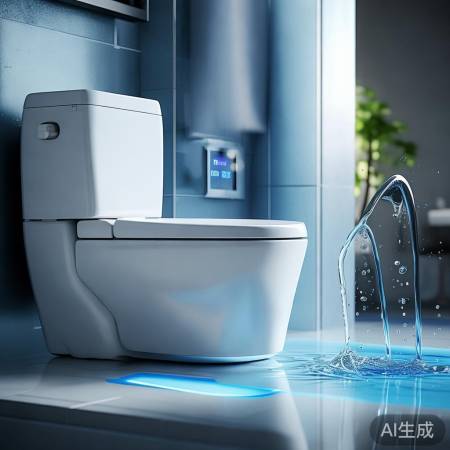 智能马桶出水自动停，环保生活新