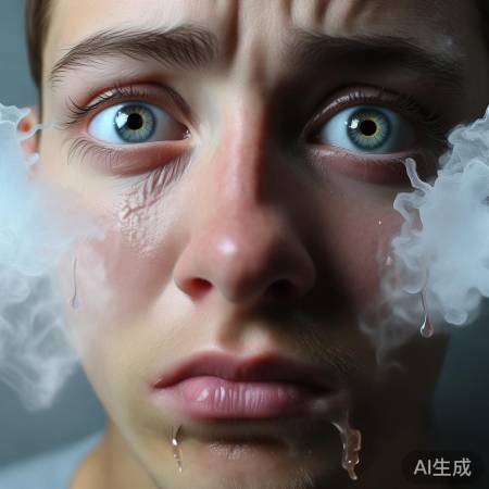 氨气入眼不适，疼痛流泪视模糊