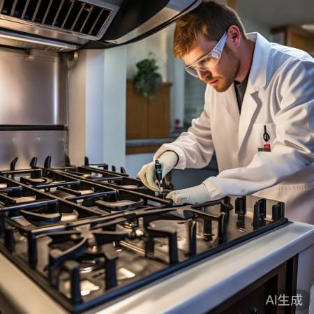 拧紧螺丝，固定灶芯，勿过紧。