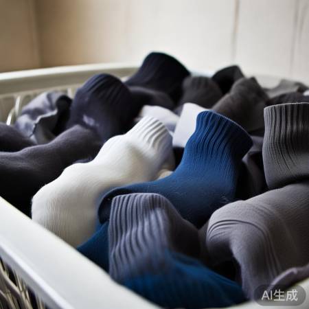 深色袜子单独洗，防染色。