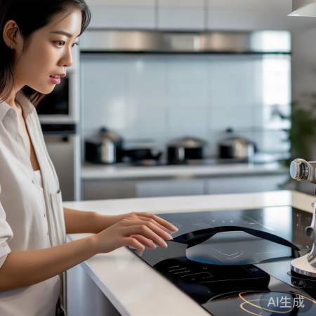 长虹集成灶：感应探头，操作简单