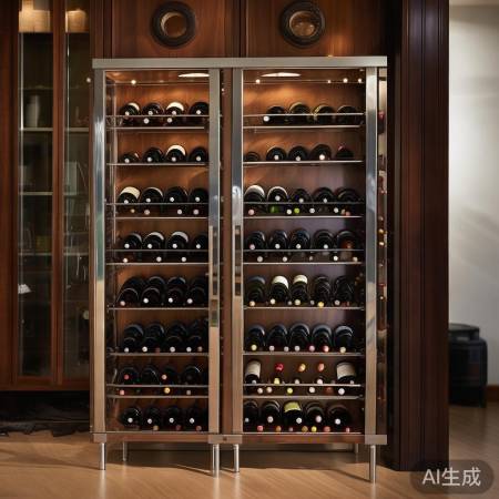 红酒柜材质选木质，容量适中，外