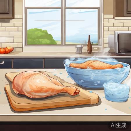 解冻鸡腿三法：室温、冷水、微波