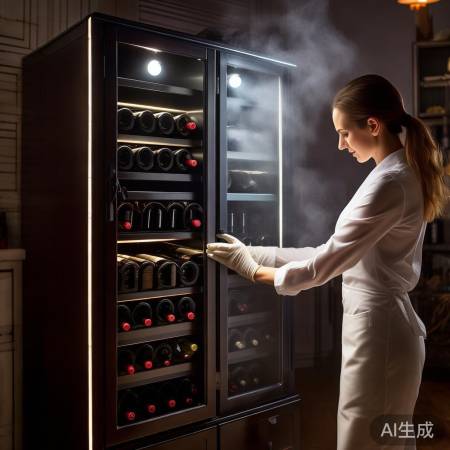 清洁红酒柜，勿用刺激性清洁剂。