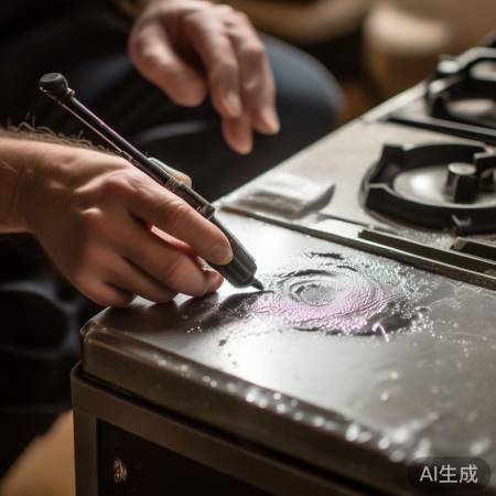 补漆练习，均匀涂抹，轻轻擦拭。