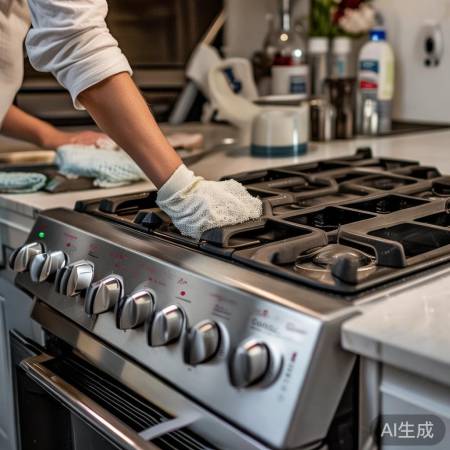 燃气灶清洁，避免短路。
