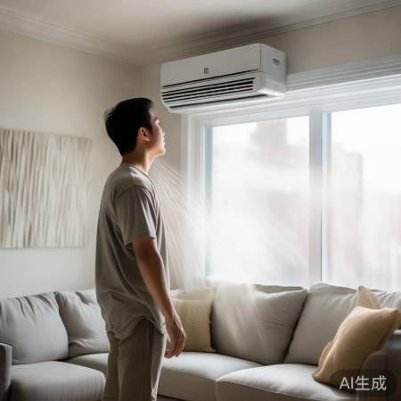 空调安装后，测试风量和噪音。