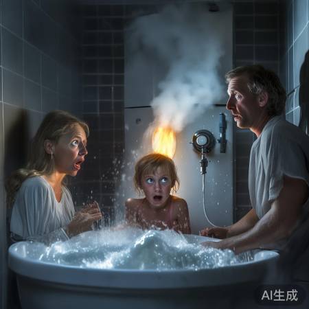 电热水器漏电，三口之家悲剧，安