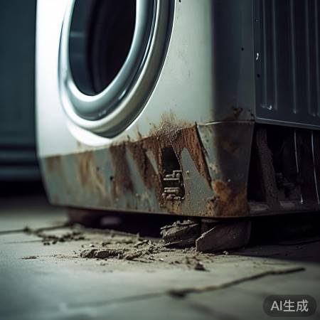 洗衣机不稳地放，地不平致刹车松