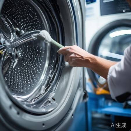 洗衣机清洁保养，减少磨损。