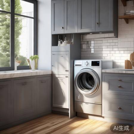 厨房新潮流：洗衣机变风景