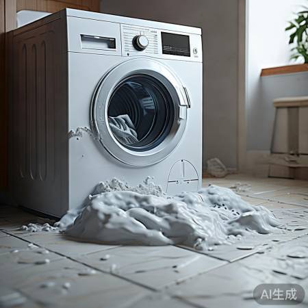 地板不平，洗衣机摇晃大。