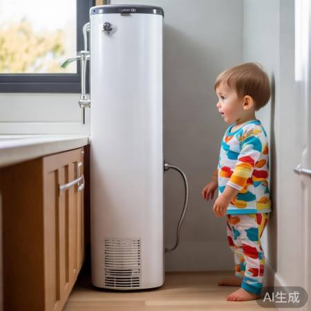 儿童远离热水器，安全无忧。