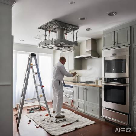 拆嵌入式油烟机耗时，拆吊顶更费