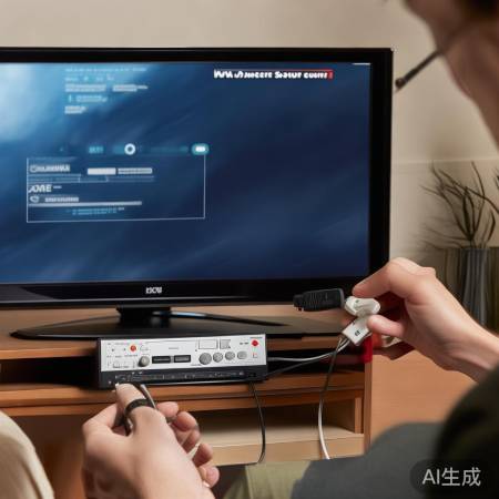 AV接口连接：老式设备与电视互
