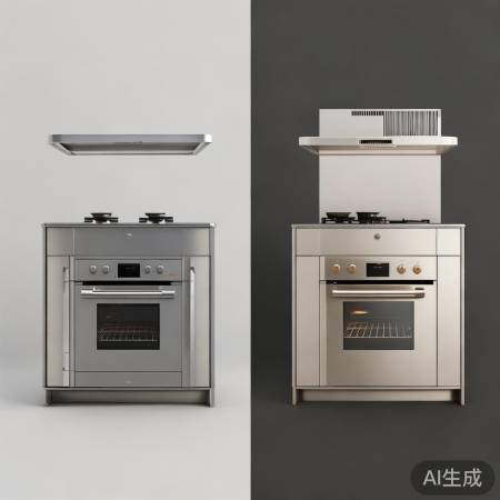 集成灶整体简洁，常规灶单一。