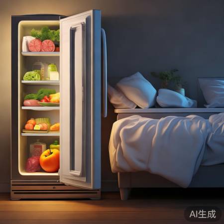 冰箱杂乱致睡眠不佳，消化不良。