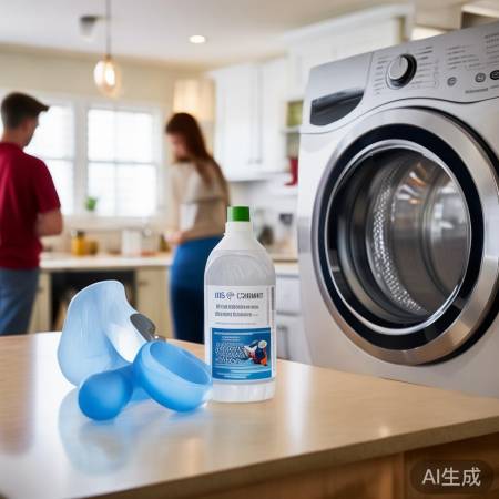 “洗衣机清洁，安心选择漂白剂”