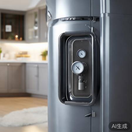 “热水器左侧盖下藏水压表，定期