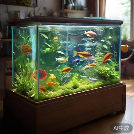 “鱼缸互动，温馨时刻”