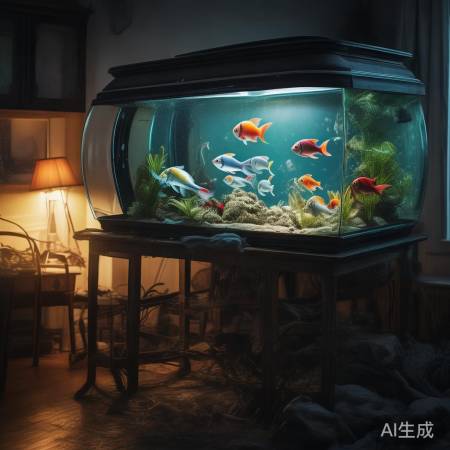 鱼缸摆放不稳，易倾倒伤人。