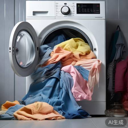 洗衣机衣物过多，影响转动